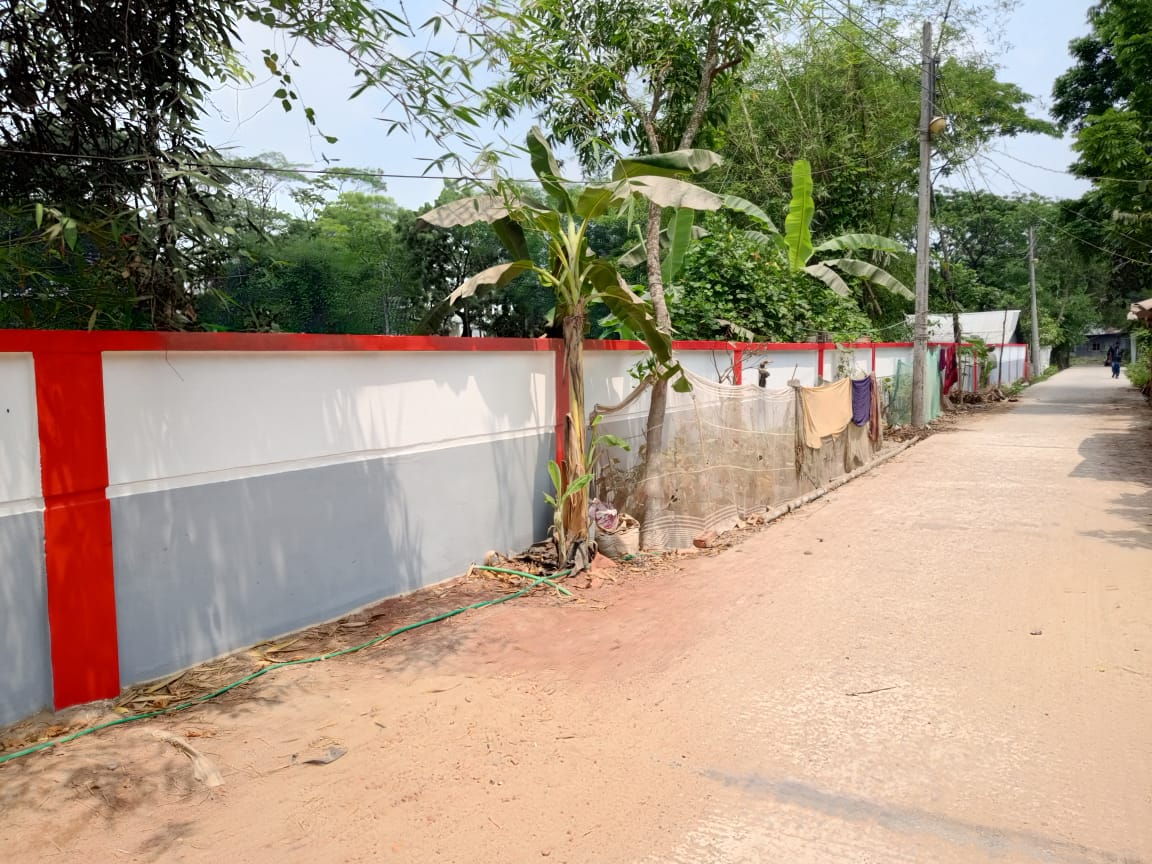 Boundary wall of Charfasson Government College